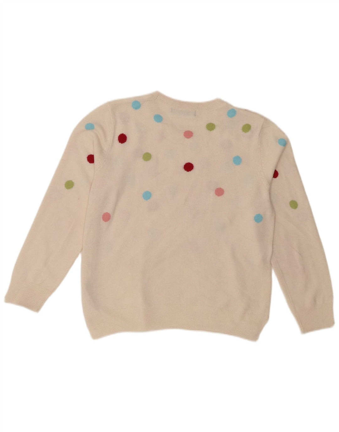 Marks & Spencer Womens Crew Neck Jumper Sweater UK 12 Medium Off White