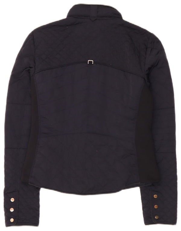 Zara Veste matelassée pour femme UK 12 Polyester bleu marine moyen