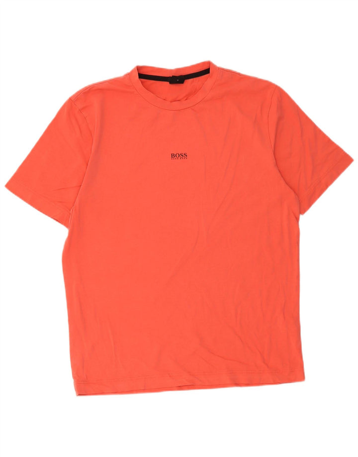 Hugo Boss Mens Relaxed Fit T-Shirt Top Medium Orange Cotton