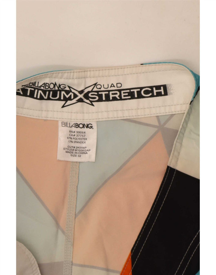 Billabong Mens Swimming Shorts Medium  Multicoloured Geometric Polyester