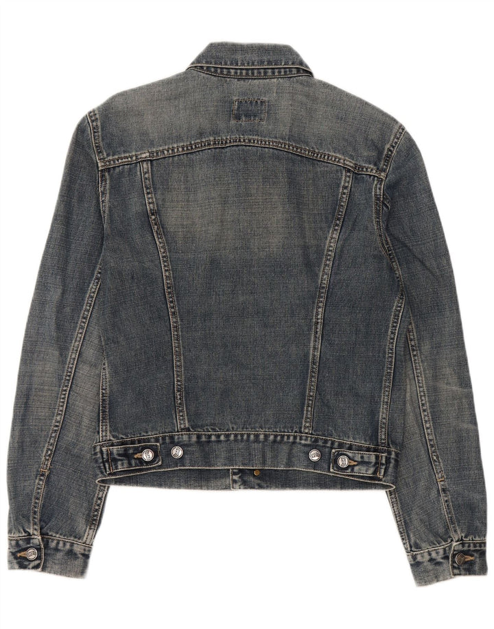 Gas Womens Denim Jacket UK 14 Medium Blue