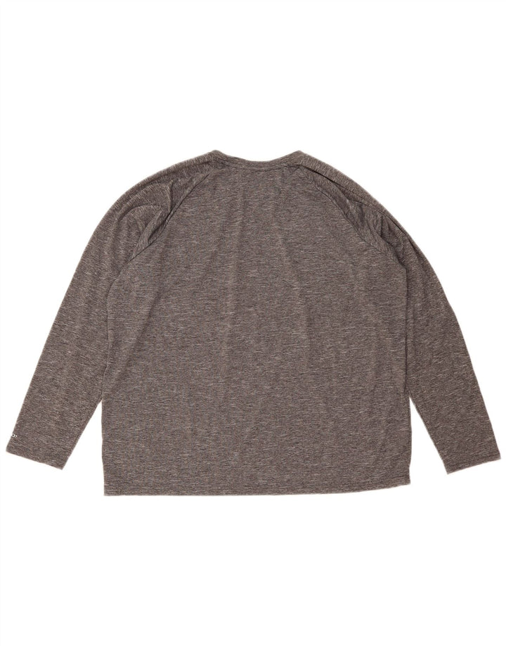 Nike Mens Dri Fit Top Long Sleeve XL Grey Flecked
