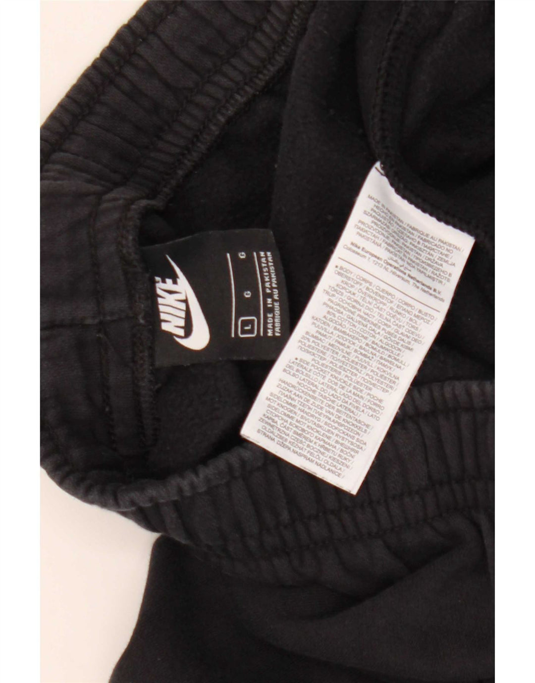 Nike Mens Graphic Tracksuit Trousers Large Black Cotton