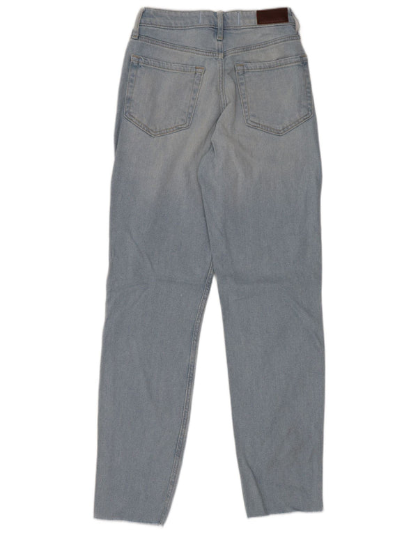 Hollister Damen Mom-Jeans mit hoher Taille, US 00, W23, L27, blaue Baumwolle
