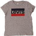 Levi's Damen-T-Shirt mit Grafik, UK 14, Mittelgrau meliert