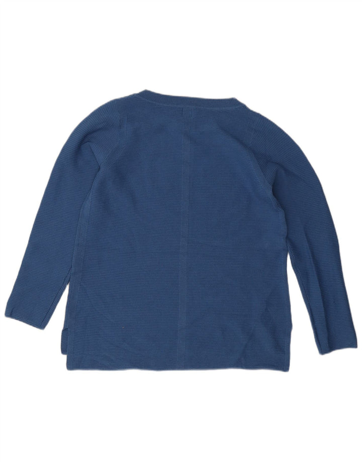 John Lewis Womens Boat Neck Jumper Sweater UK 10 Small  Blue Polyester