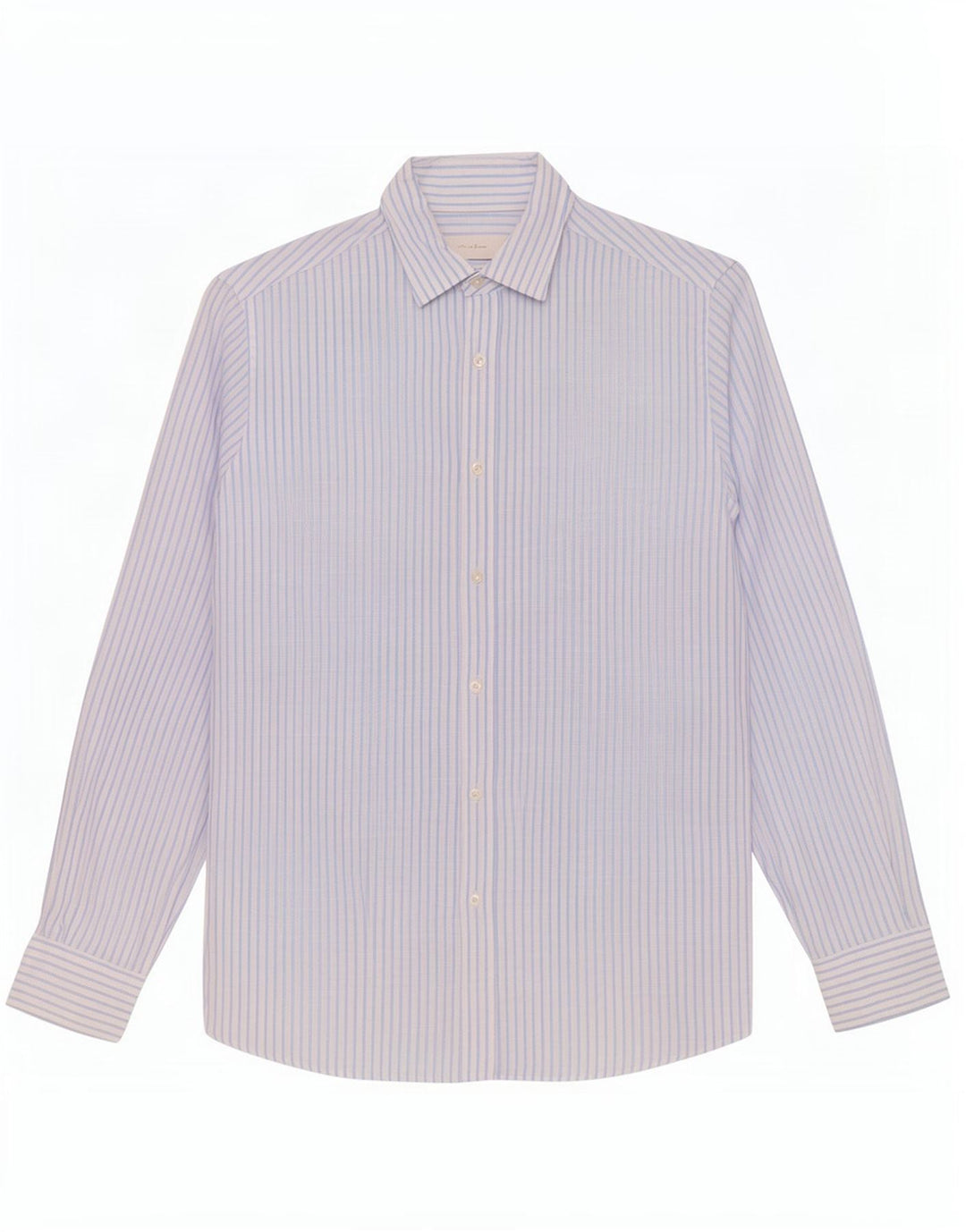 Camisa Massimo Dutti Hombre Large Lino Rayas Azules