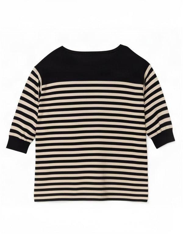 Marks & Spencer pentru femei Portofoliu Top cu mâneci 3/4 Marea Britanie 18 XL Bleumarin cu dungi