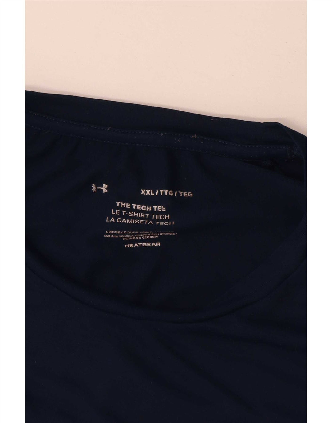 Under Armour T-Shirt Homme Top 2XL Bleu Marine Polyester