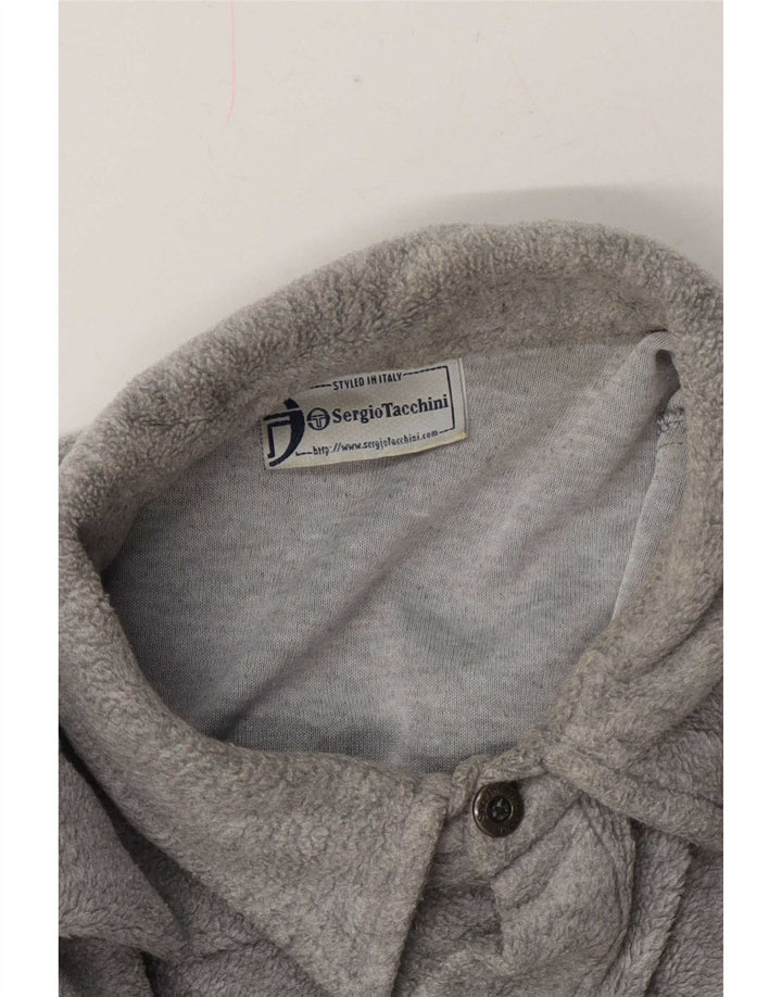 Sergio Tacchini Mens Overshirt Fleece Shirt XL Grey
