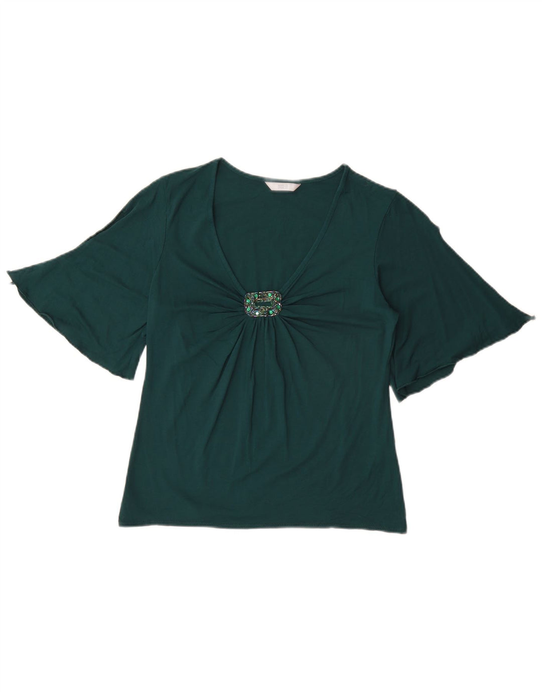 Bluză pentru femei Marks & Spencer, UK 14, viscoză verde medie