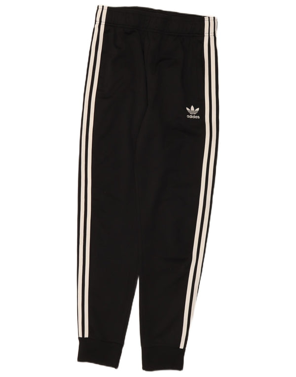 Adidas Boys Tracksuit Trousers Joggers 13-14 Years Black Polyester