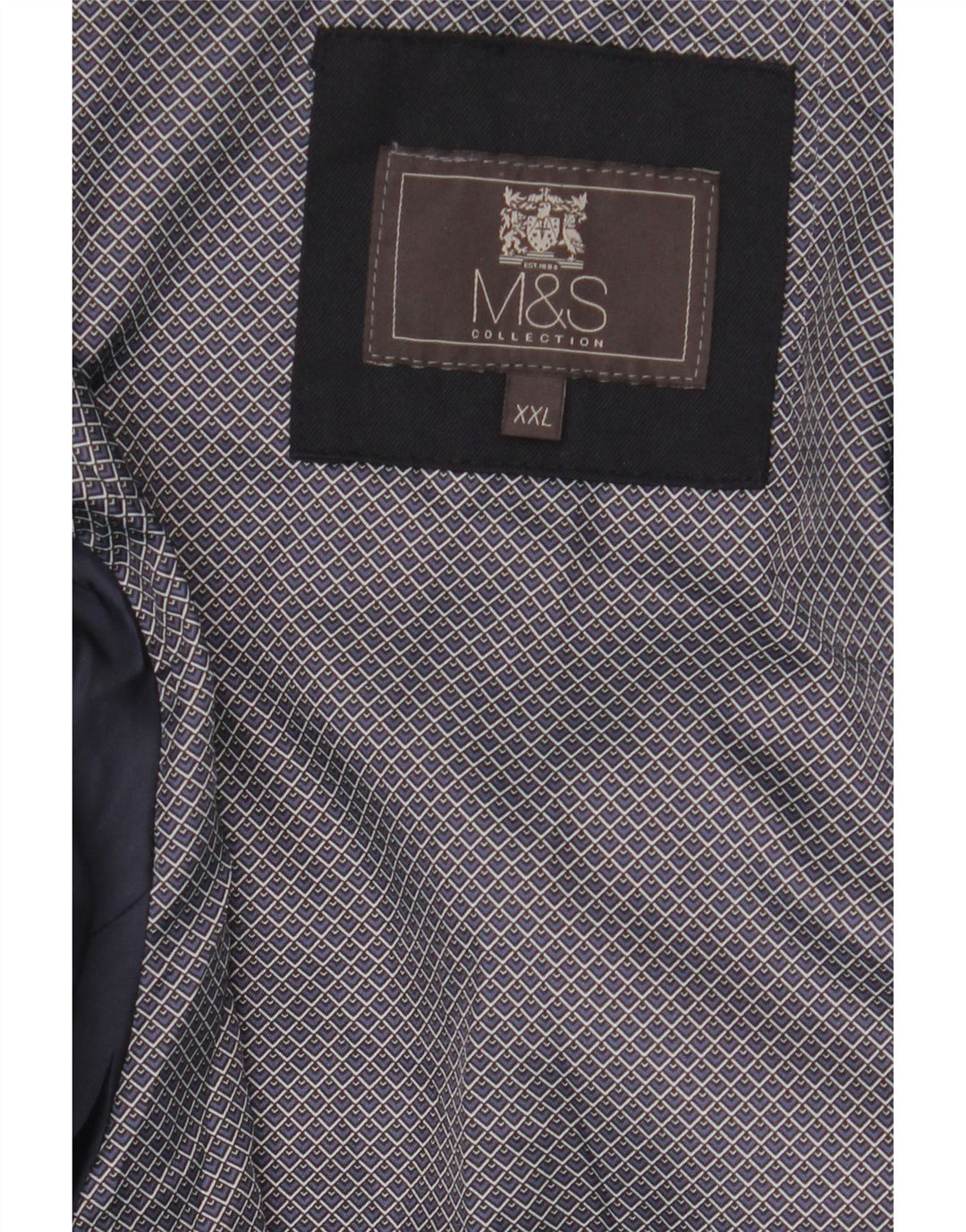 Marks & Spencer Mens Bomber Jacket UK 44 2XL Navy Blue