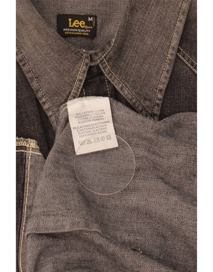 Lee Mens Denim Shirt Medium Grey Cotton