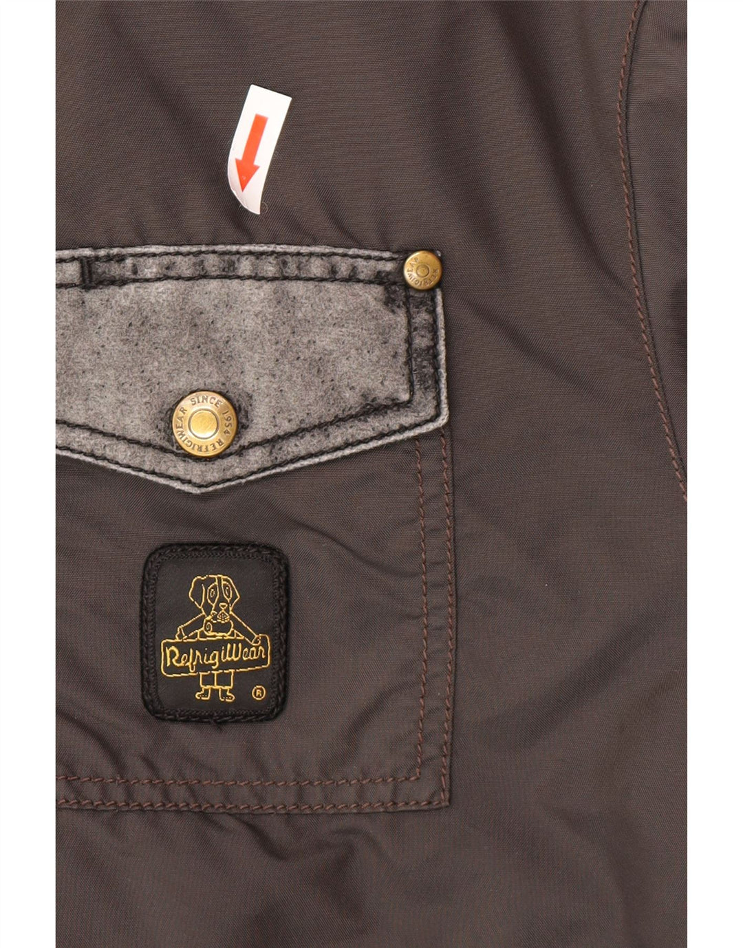 Refrigiwear Mens Bomber Jacket UK 40 Large Grey Colourblock
