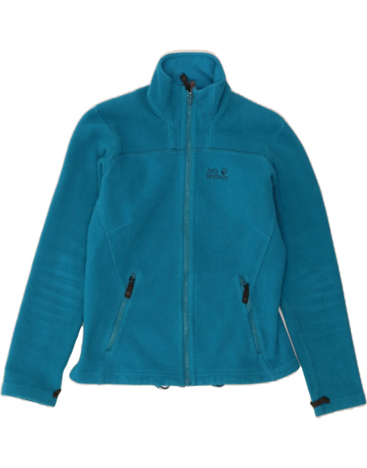 JACK WOLFSKIN Womens Fleece Jacket UK 10 Small  Turquoise Polyester Vintage Jack Wolfskin and Second-Hand Jack Wolfskin from Messina Hembry 