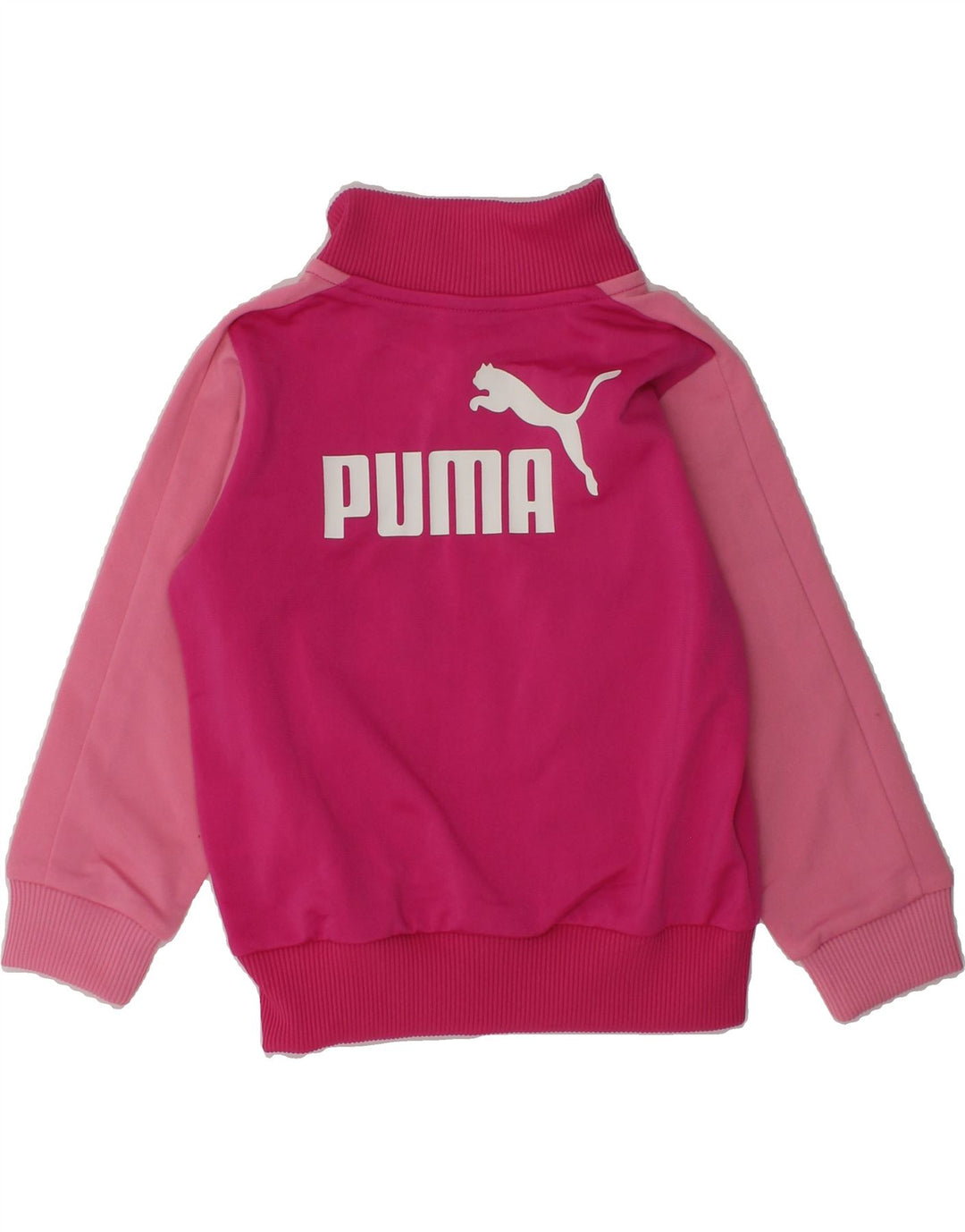 PUMA Baby Boys Graphic Tracksuit Top Jacket 9-12 Months Pink Colourblock | Vintage Puma | Thrift | Second-Hand Puma | Used Clothing | Messina Hembry 