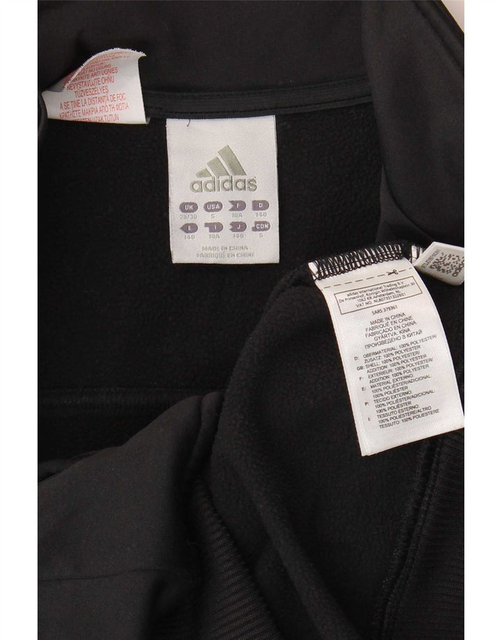 Adidas Drenge Træningsdragt Topjakke 9-10 År Sort Polyester