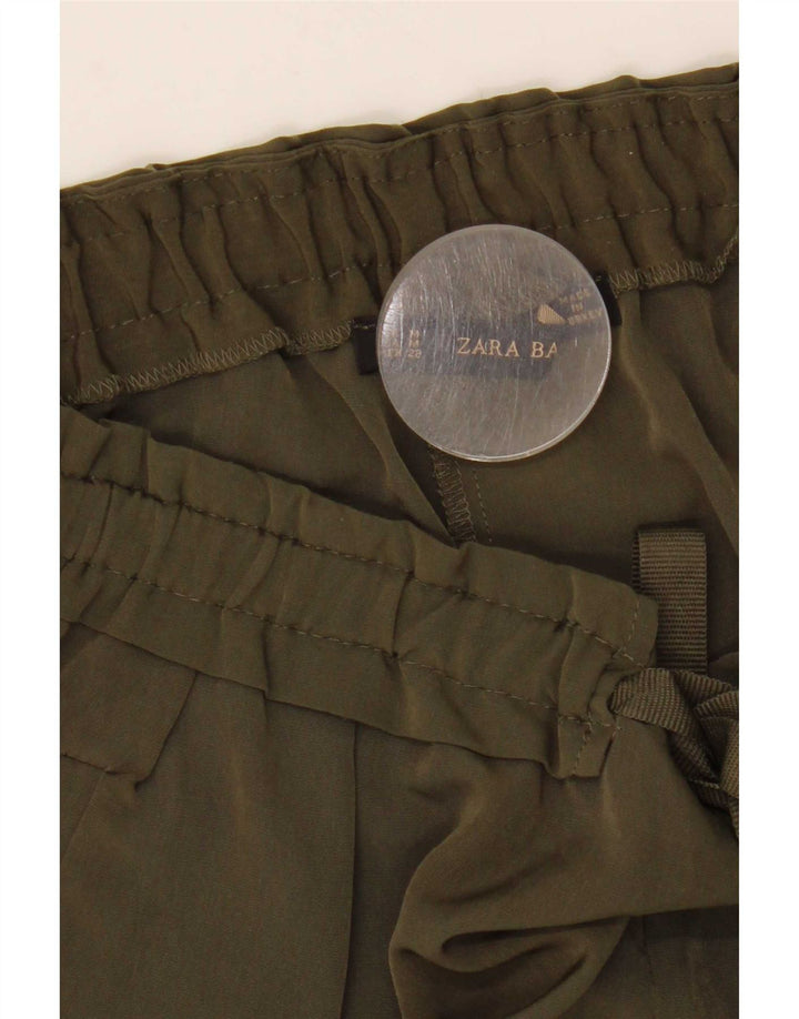 Zara Womens Tapered Casual Trousers Medium W28 L27 Khaki Polyester