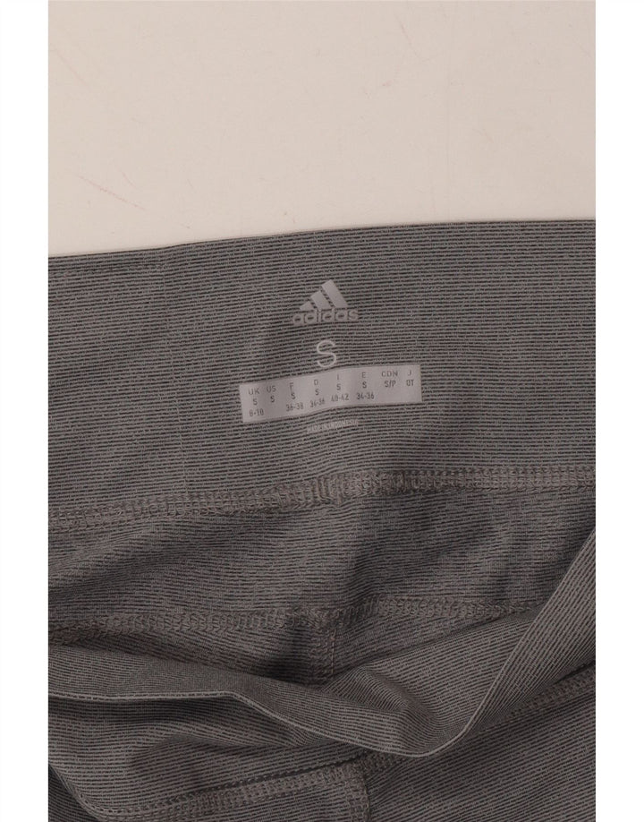 ADIDAS Womens Leggings UK 8/10 Small Grey Cotton Vintage Adidas and Second-Hand Adidas from Messina Hembry 
