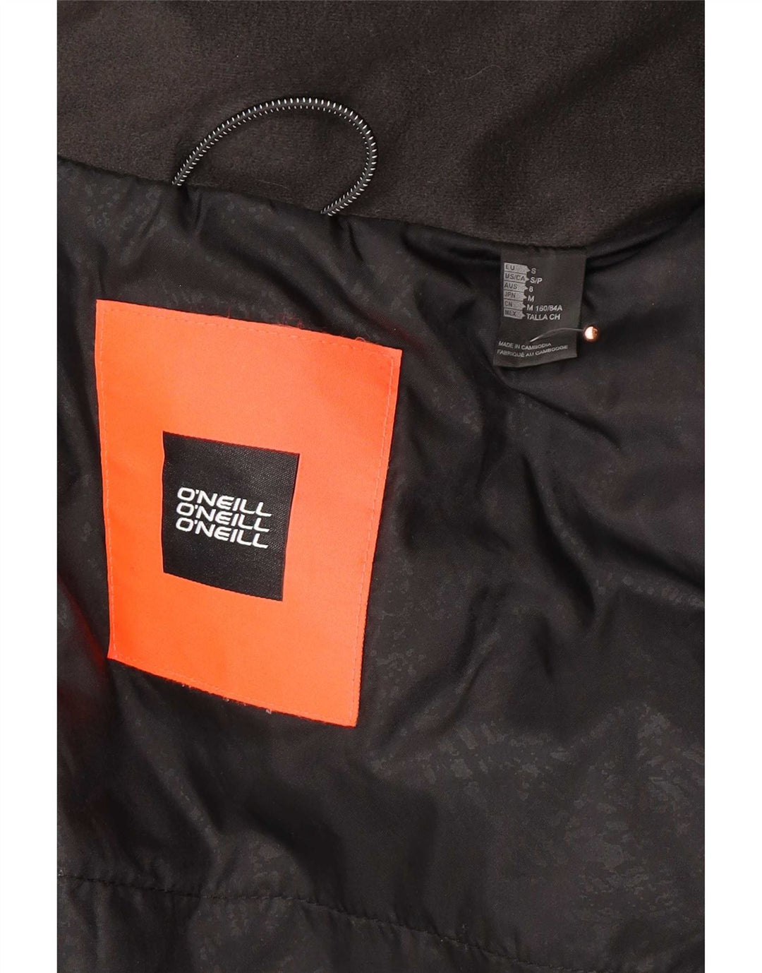O'Neill Mens Hooded Ski Jacket UK 36 Small Black Colourblock Polyester