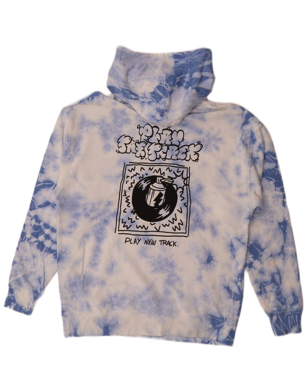 Zara Pull à capuche graphique pour garçon 13-14 ans Bleu Tie Dye Coton