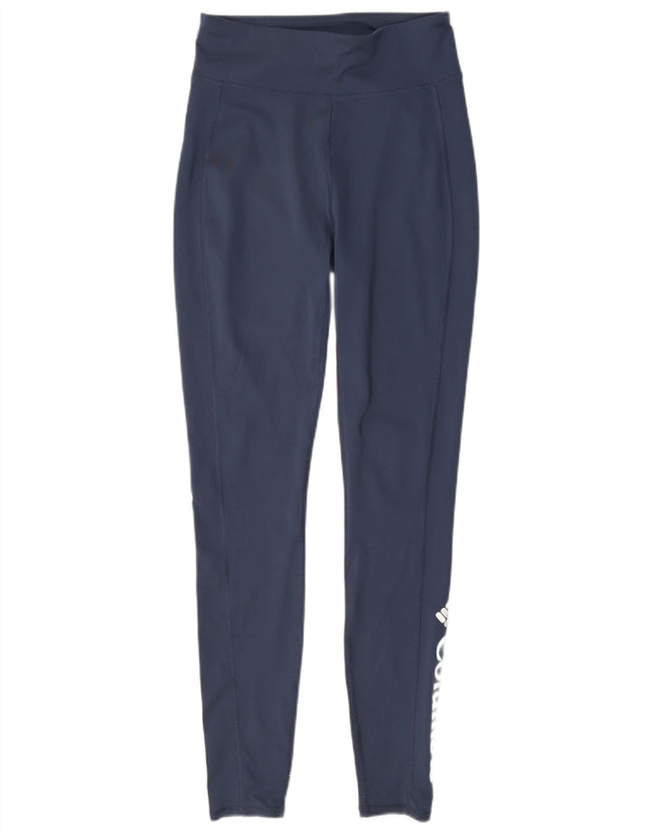 Columbia Womens Graphic Leggings UK 10 Small Navy Blue