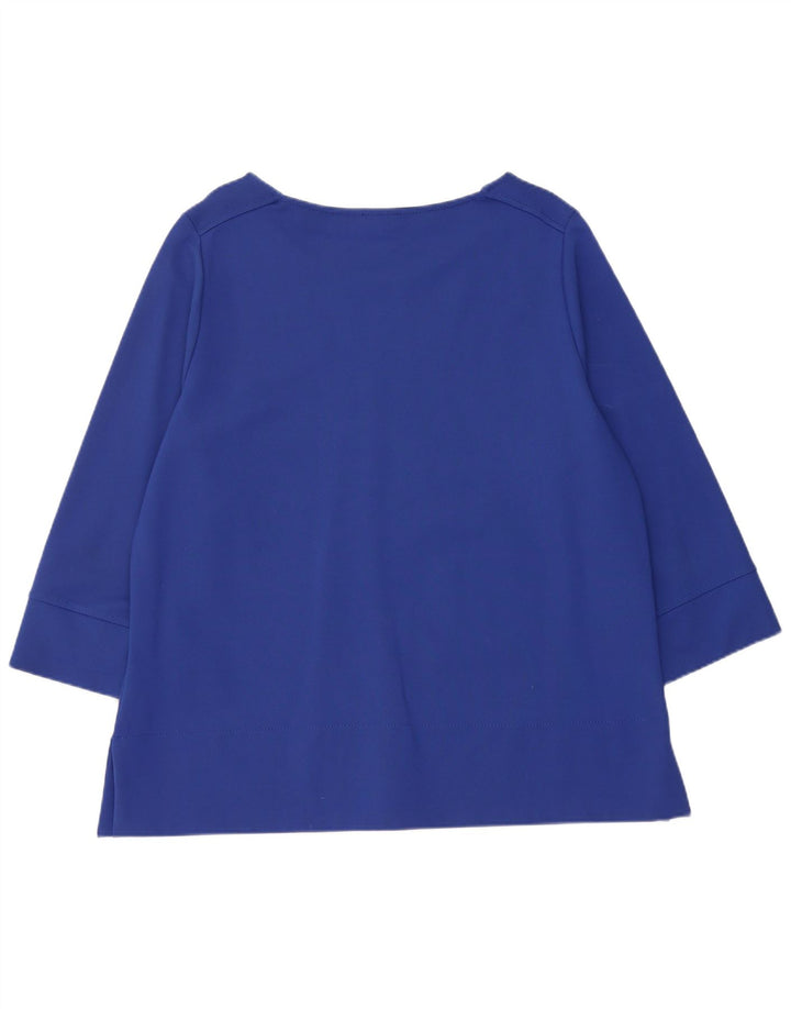 Jaeger Dame Top 3/4 ærmet UK 18 XL Blå Viscose