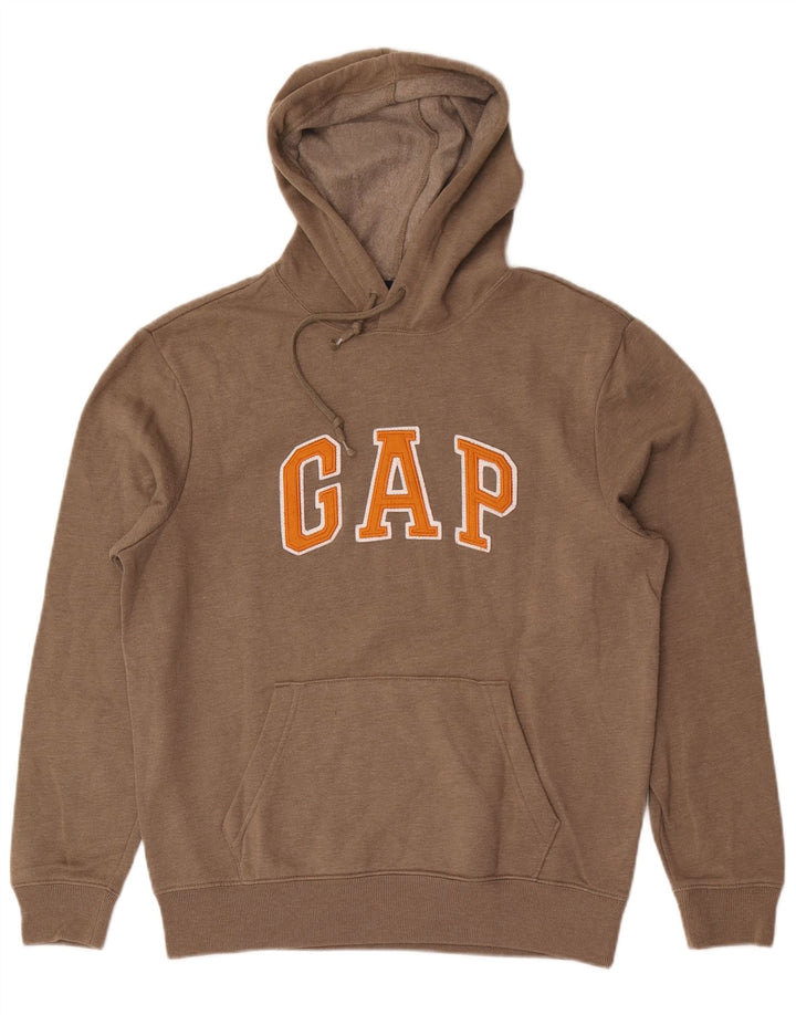 Gap Mens Graphic Hoodie Jumper Medium Brown Cotton