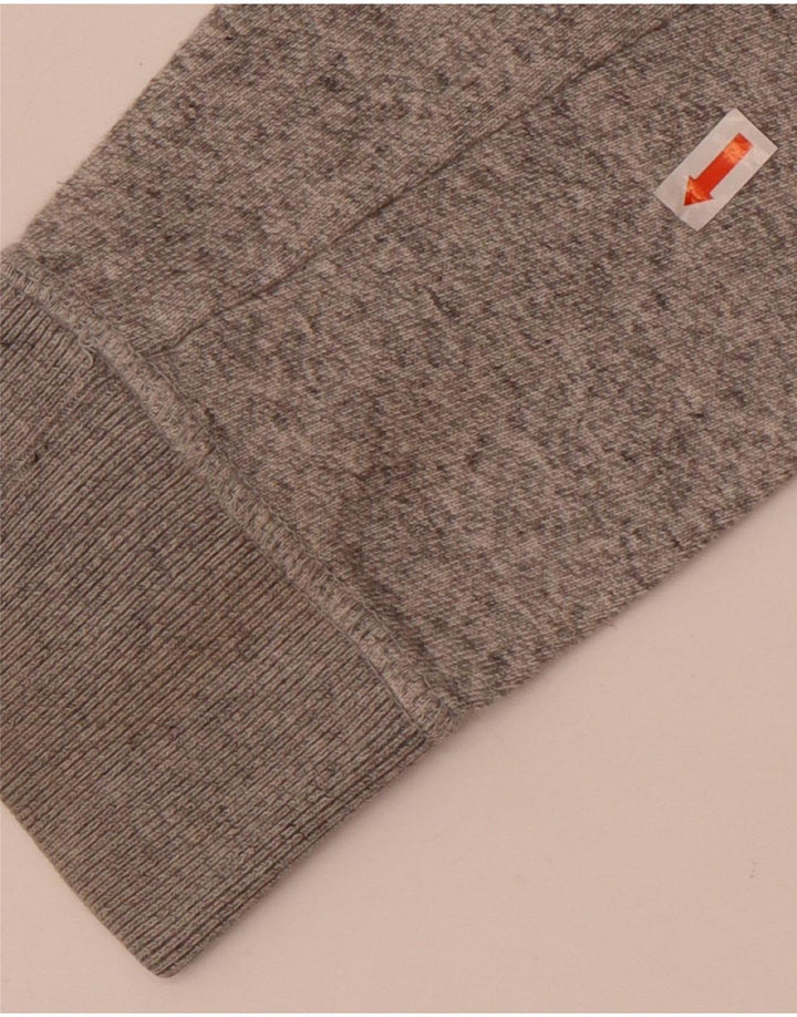 Superdry Mens Top Long Sleeve Medium Grey Flecked Cotton