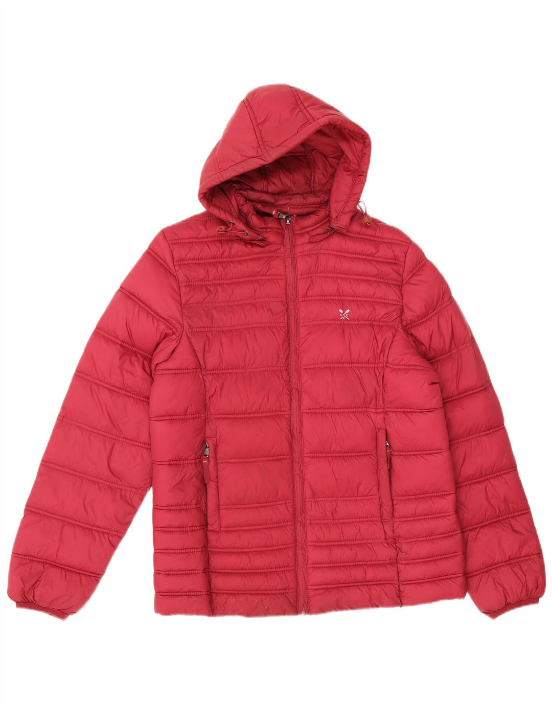 Crew Clothing Chaqueta acolchada con capucha para mujer UK 12 Medium Red Polyamide