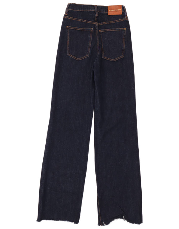 Jeans a gamba larga da donna Zara EU 34 2XS W24 L34 Cotone blu navy