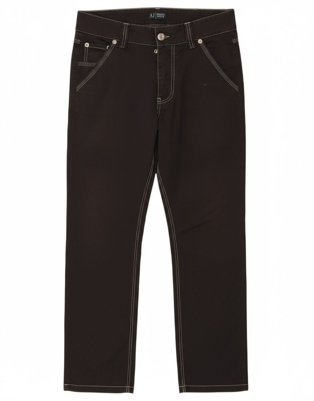 ARMANI Mens Slim Chino Trousers W30 L28 Navy Blue