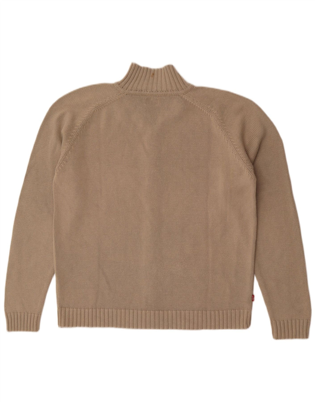 Levi's herre cardigan sweater med fuld lynlås XL beige bomuld