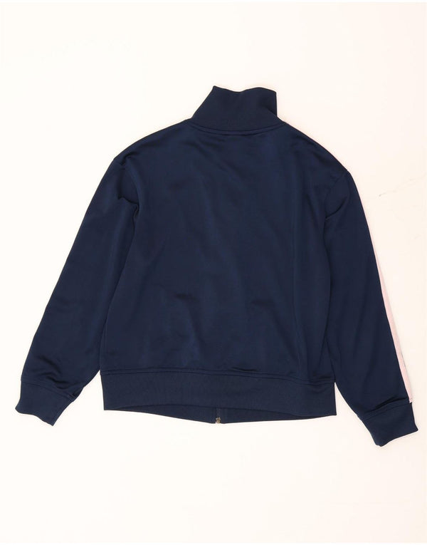 Adidas Damen Trainingsanzug Top Jacke UK 14 Medium Marineblau Polyester