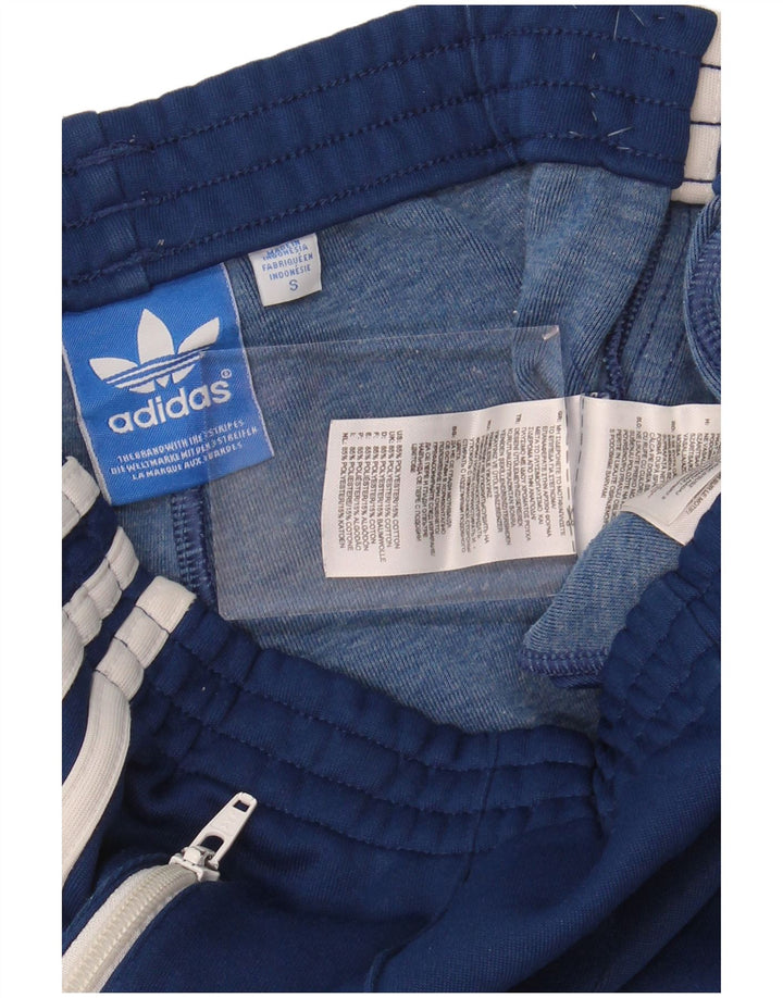 ADIDAS Mens Tracksuit Trousers Small Blue Polyester