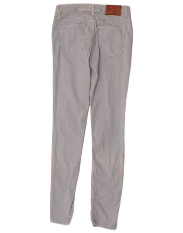Pantaloni Skinny Casual Donna Trussardi W26 L30 Blu Cotone