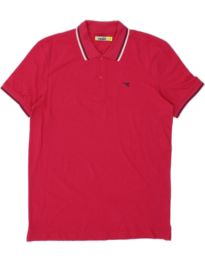 DIADORA Mens Polo Shirt XL Pink Cotton Vintage Diadora and Second-Hand Diadora from Messina Hembry 