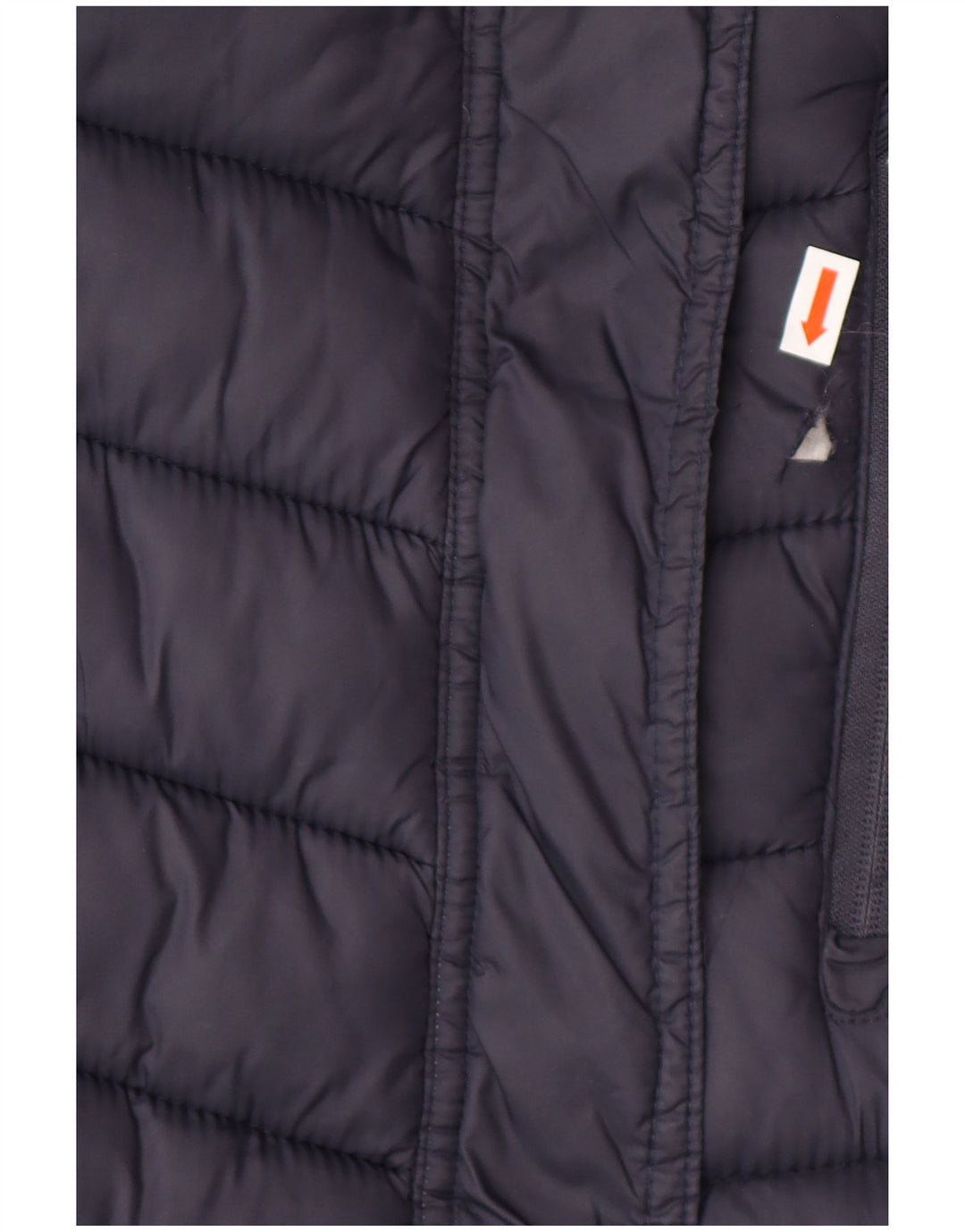 SUPERDRY Womens Hooded Padded Coat UK 14 Medium Navy Blue Nylon