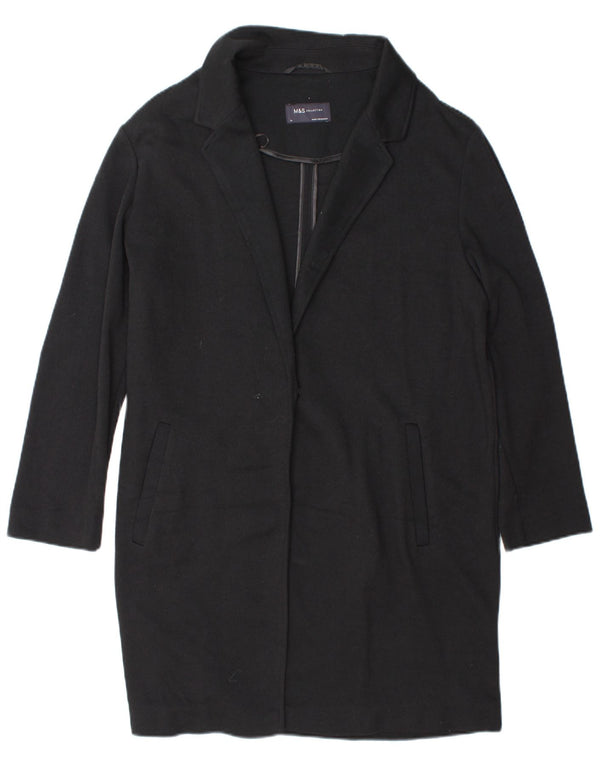 Marks & Spencer Womens Oversized Overcoat UK 14 Large Navy Blue Polyester