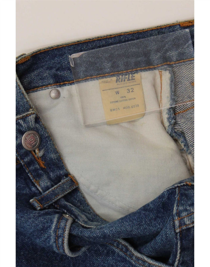 Rifle Womens Denim Skirt W32 Large  Blue Cotton