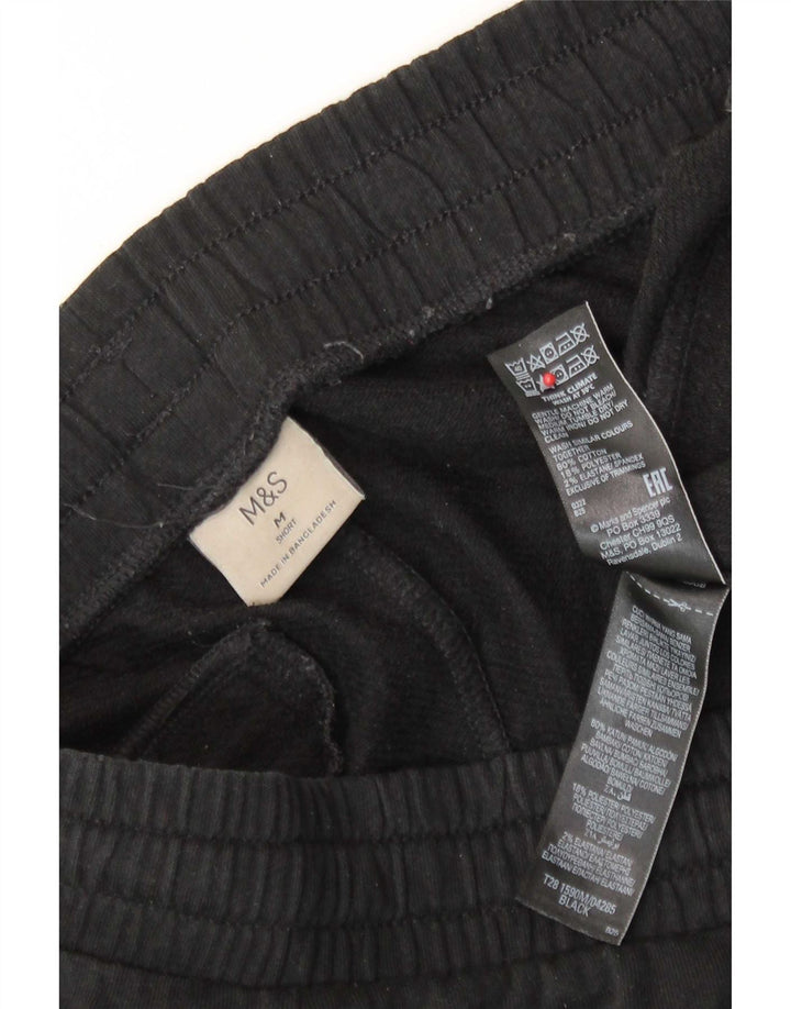 Marks & Spencer Pantalon de Survêtement Homme Noir Moyen Coton
