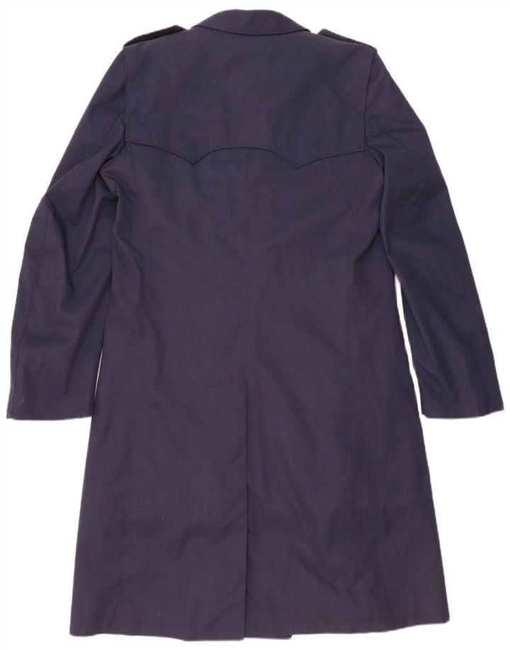 Vintage Mens Trench Coat IT 48 Medium Navy Blue