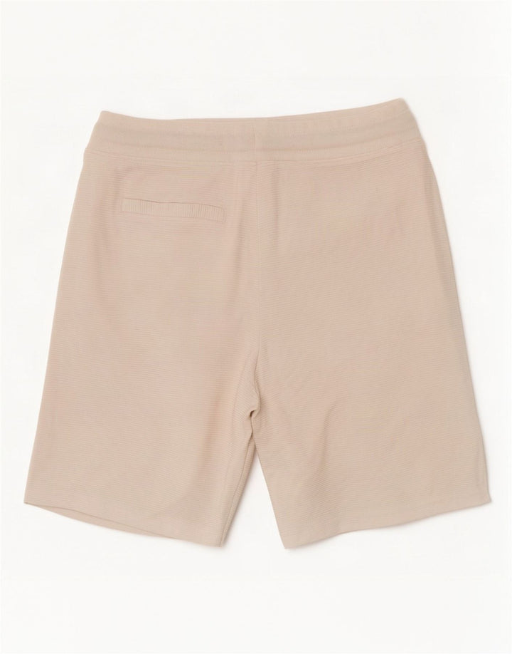 Zara Mens Sport Shorts Small White Pinstripe Cotton