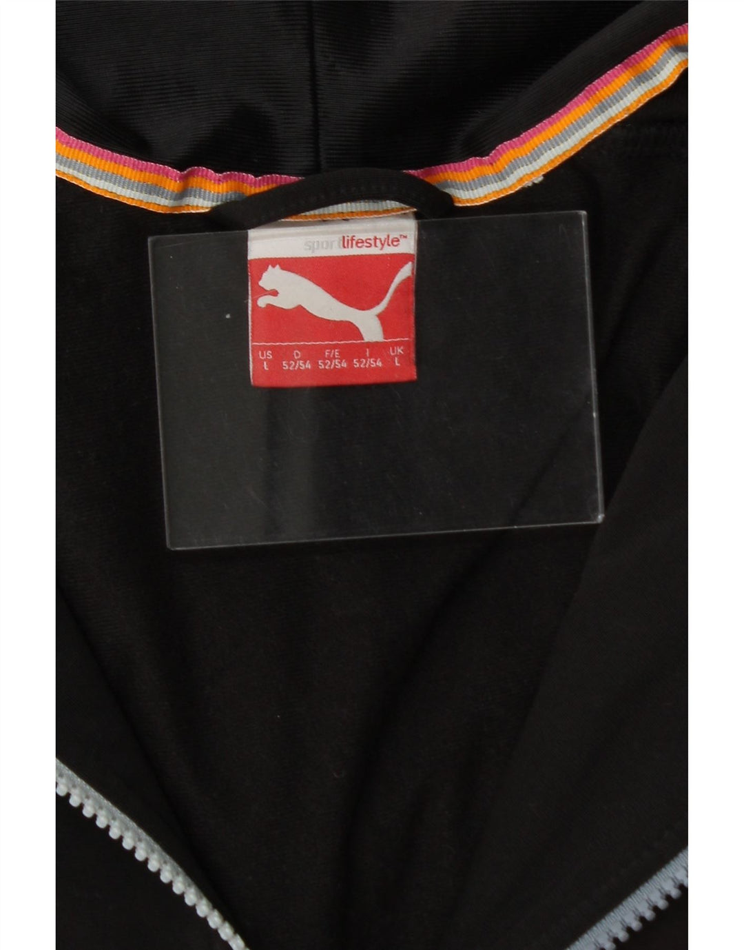 PUMA Mens Zip Hoodie Sweater Large Black Polyester Vintage Puma and Second-Hand Puma from Messina Hembry 