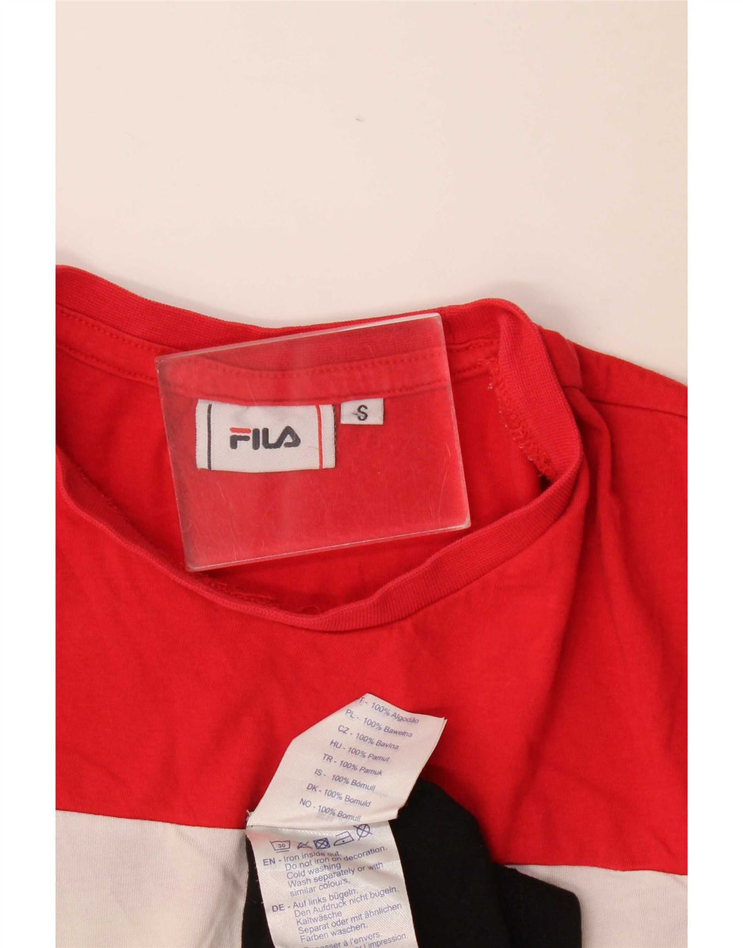 Fila Mens Graphic T-Shirt Top Small Multicoloured Colourblock Cotton