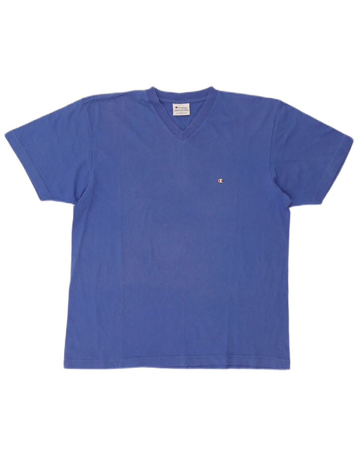 Champion Mens T-Shirt Top Large Blue