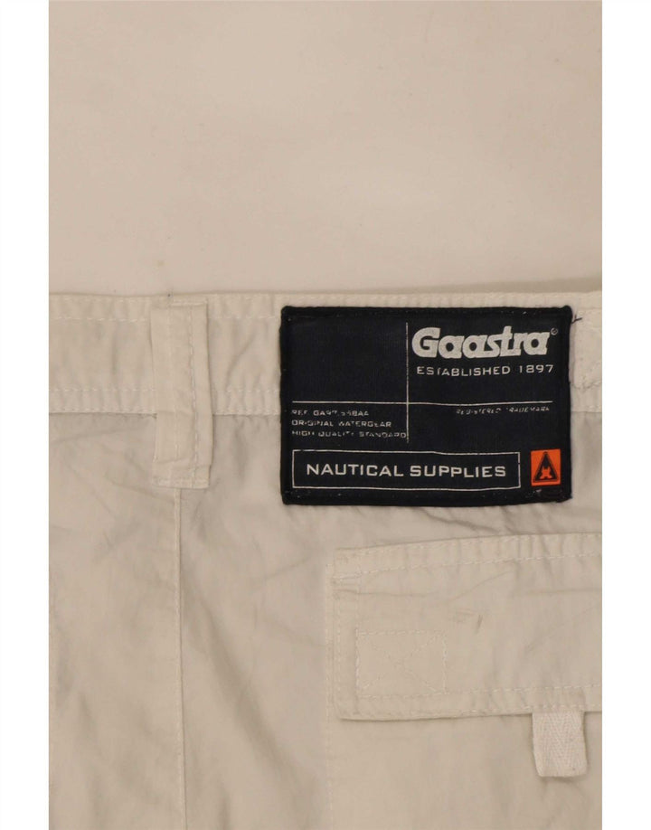 Gaastra Herren-Cargoshorts mit Grafik, Größe S, W29, weiße Baumwolle