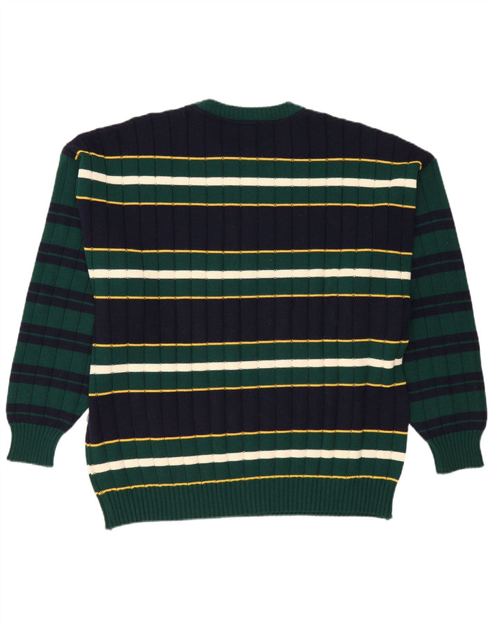 White Sails Mens Crew Neck Jumper Sweater 2XL Navy Blue Striped