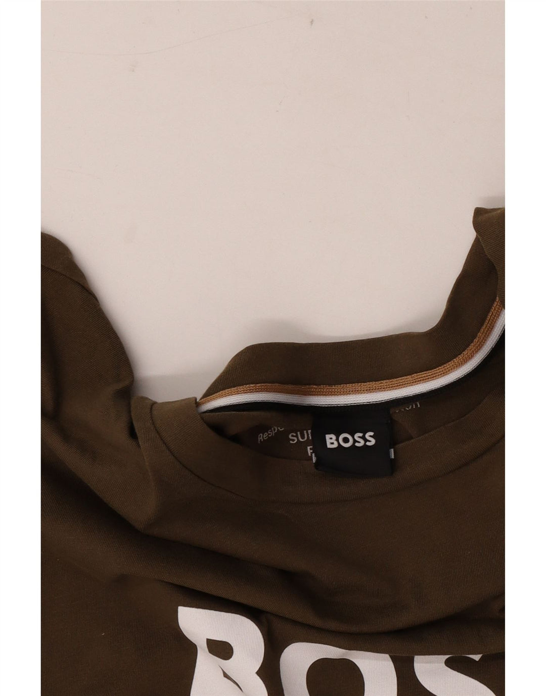 T-shirt grafica da uomo Hugo Boss Top medio kaki